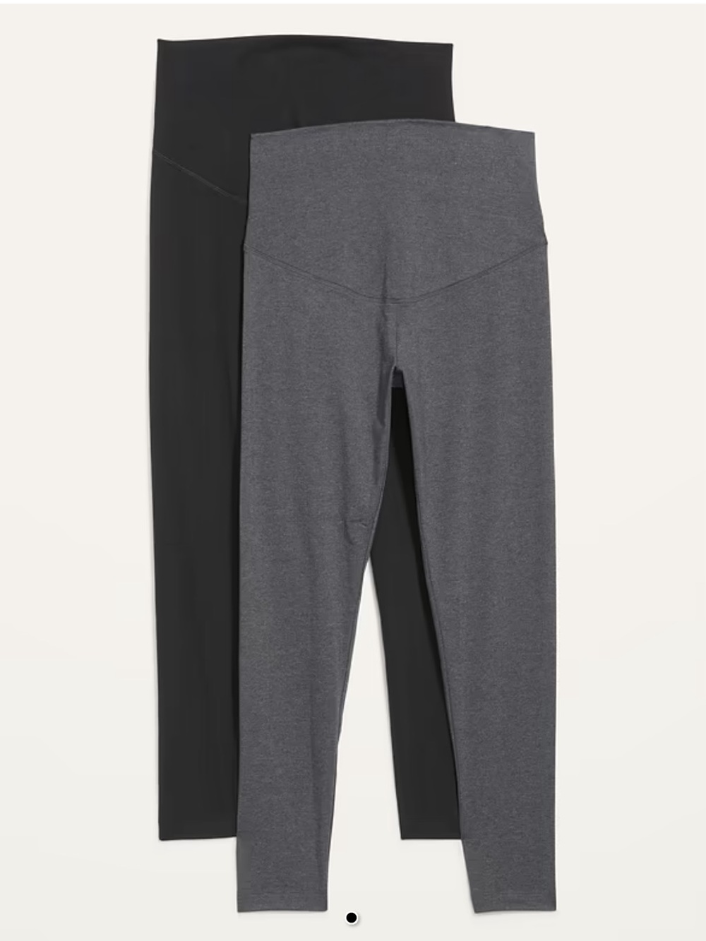 Maternity Full-Panel Leggings 2 pack Black and Grey Cotton Old Navy NWT